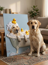 Bath Time Labrador