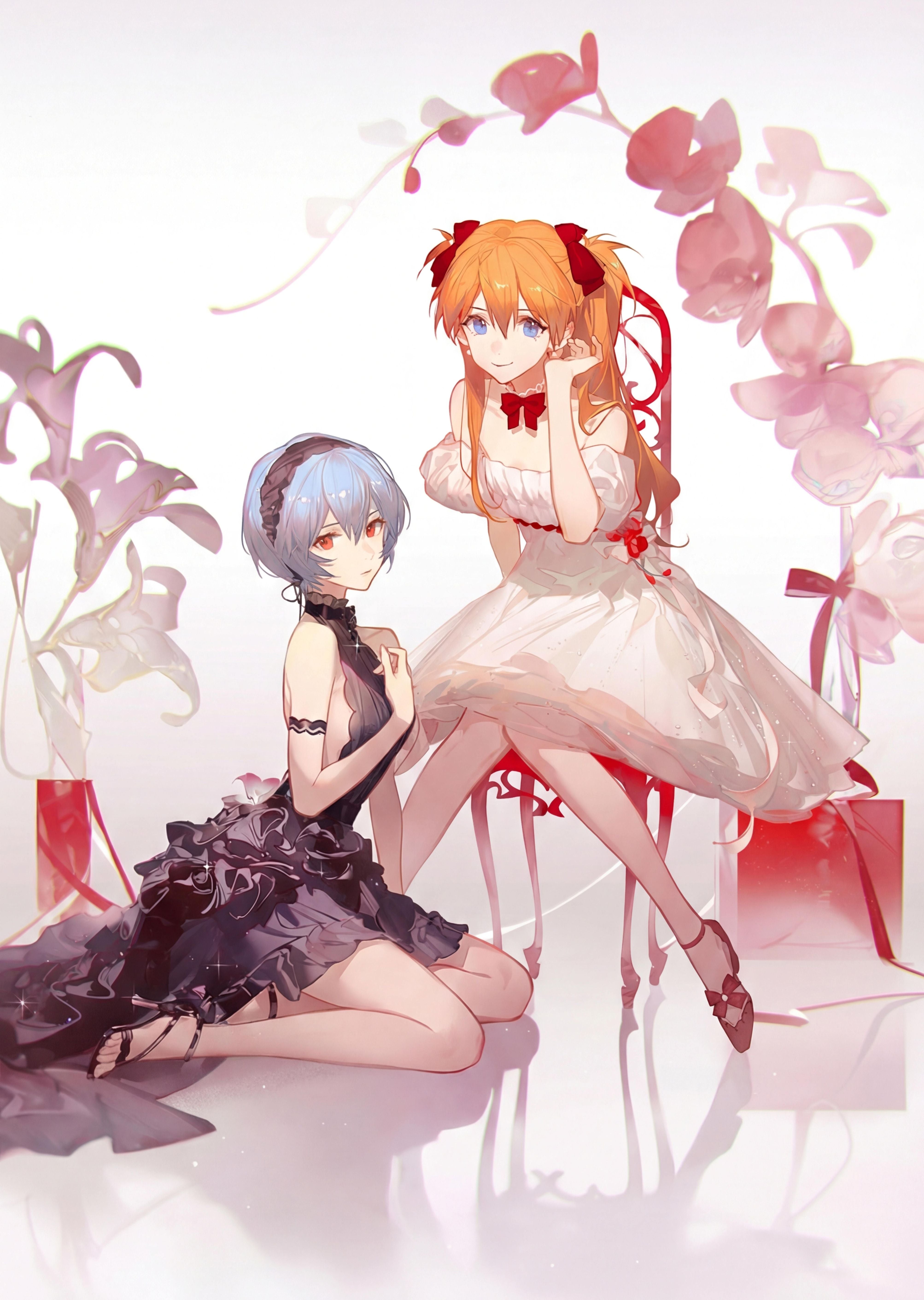 Neon Genesis Evangelion: Asuka Langley Soryu and Rei Ayanami