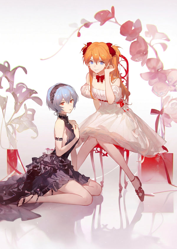 Neon Genesis Evangelion: Asuka Langley Soryu and Rei Ayanami