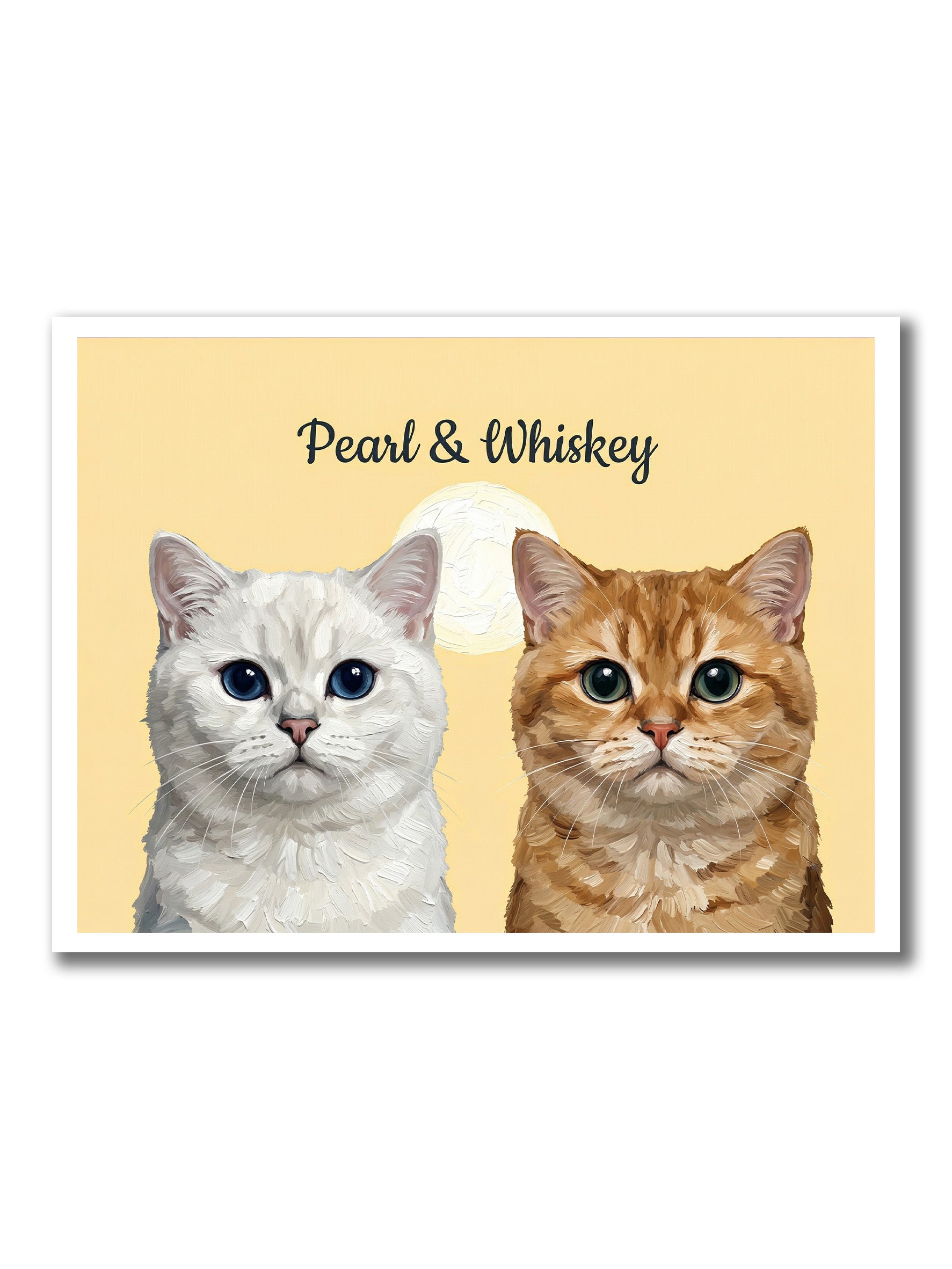 Custom Illustration-Style Portraits of Two Pets