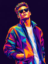 Custom Colorful Polygon Portrait