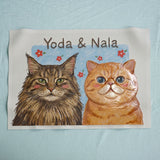 Custom Cartoon-Style Portraits of Two Pets