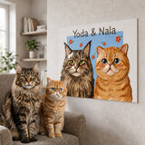 Custom Cartoon-Style Portraits of Two Pets