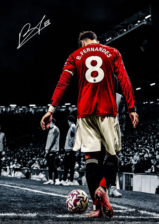 Bruno Fernandes: Manchester United Color Splash Poster