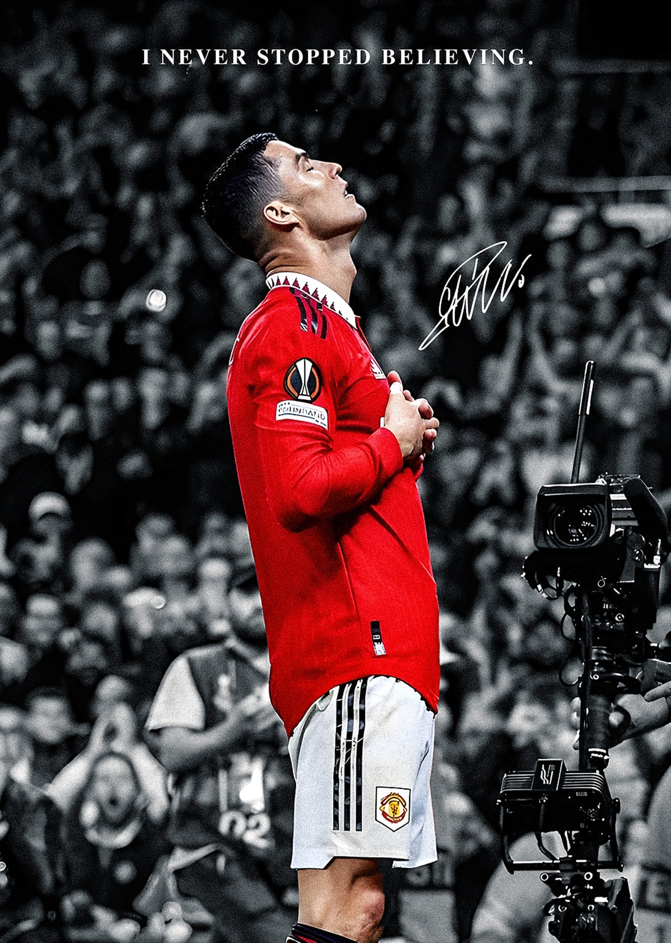 Cristiano Ronaldo: "I Never Stopped Believing" Color Splash Poster