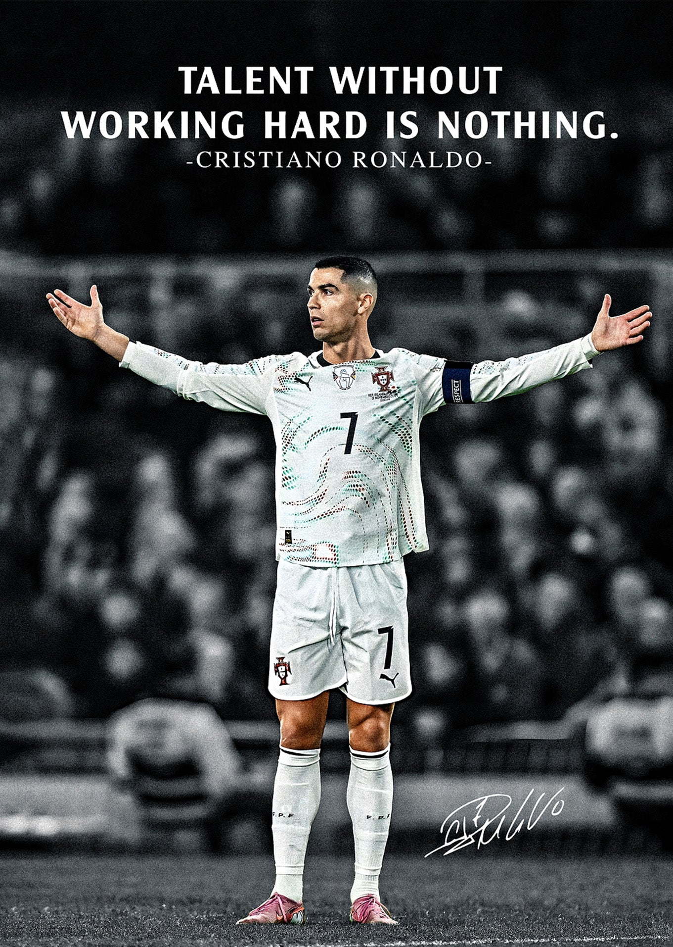 Cristiano Ronaldo: Inspirational Portugal National Team Poster