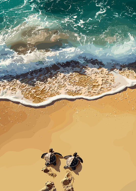 Hatchlings' Journey to the Sea