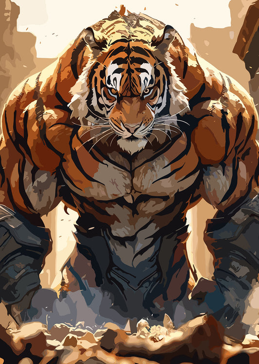 Muscular Tiger Warrior