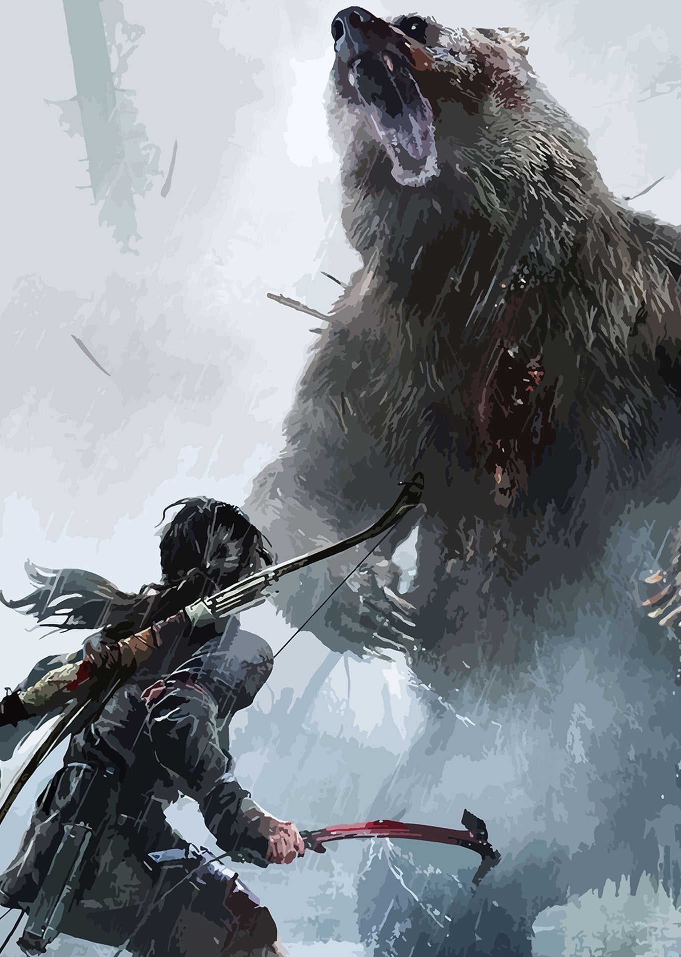 Rise of the Tomb Raider: Bear Encounter Concept Art