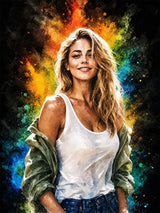 Custom Watercolor Splash Portraits