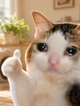 Crying Thumb Cat