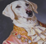 Aristocratic Couple:Custom 2 Pets Portrait